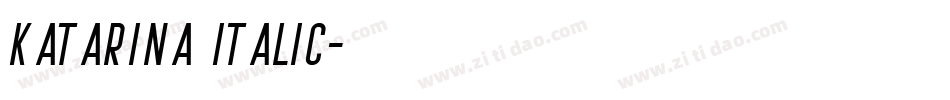 Katarina Italic字体转换